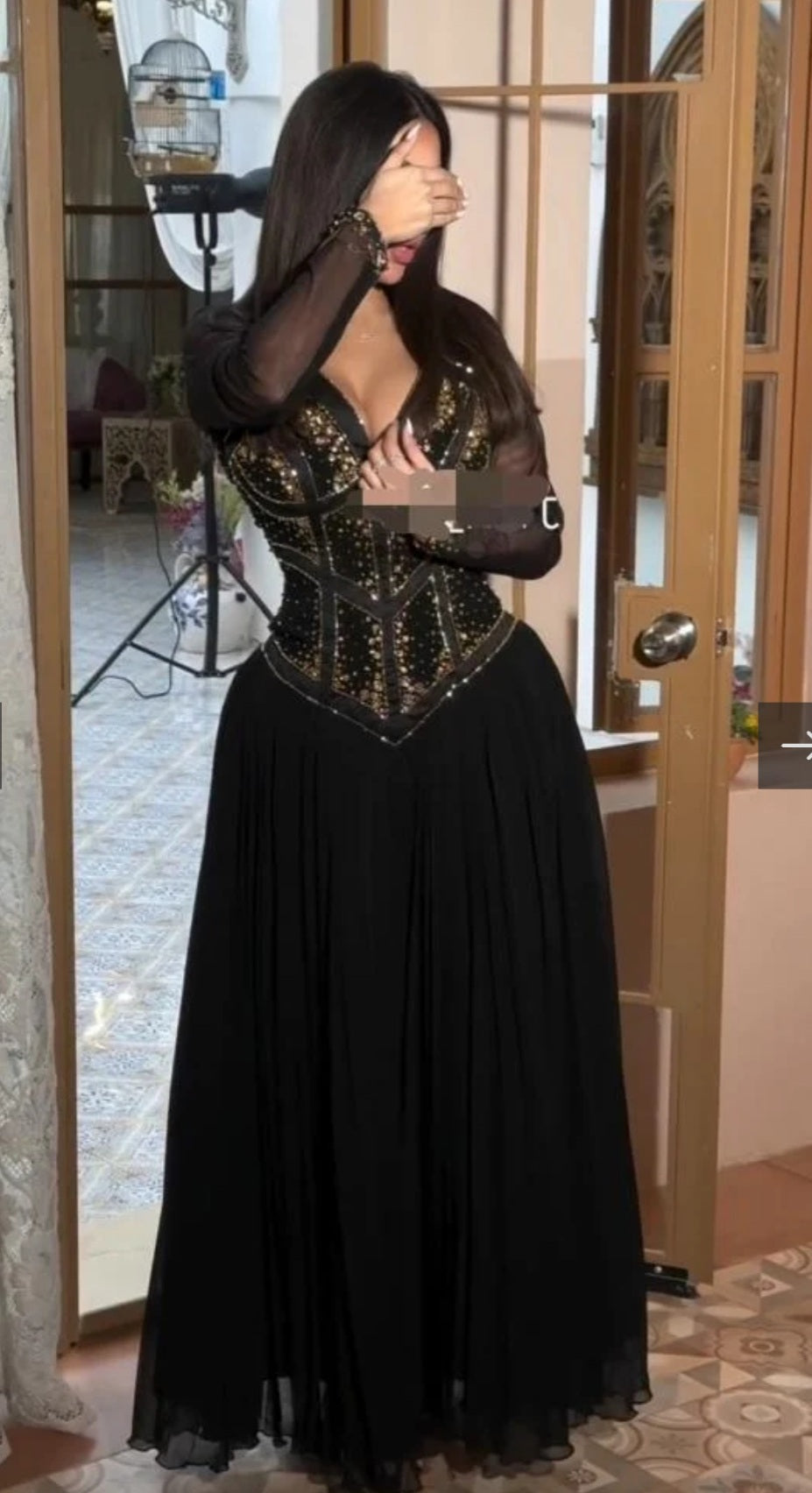 Elegant Black Goyhic - Inspired Black Gown