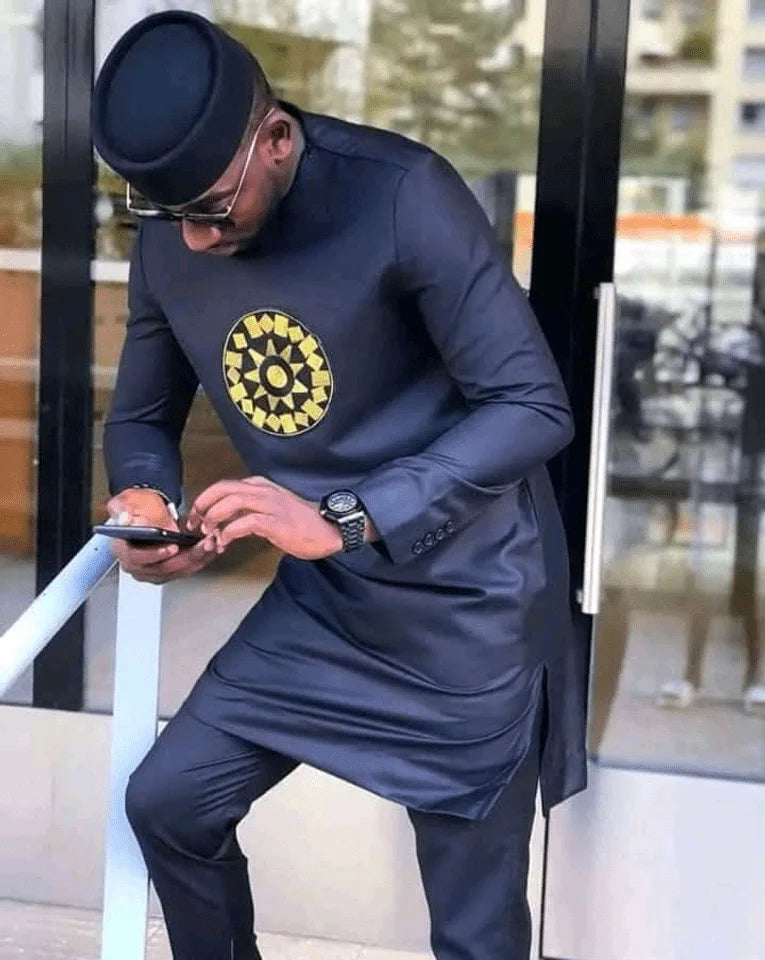 Deep grey African suits