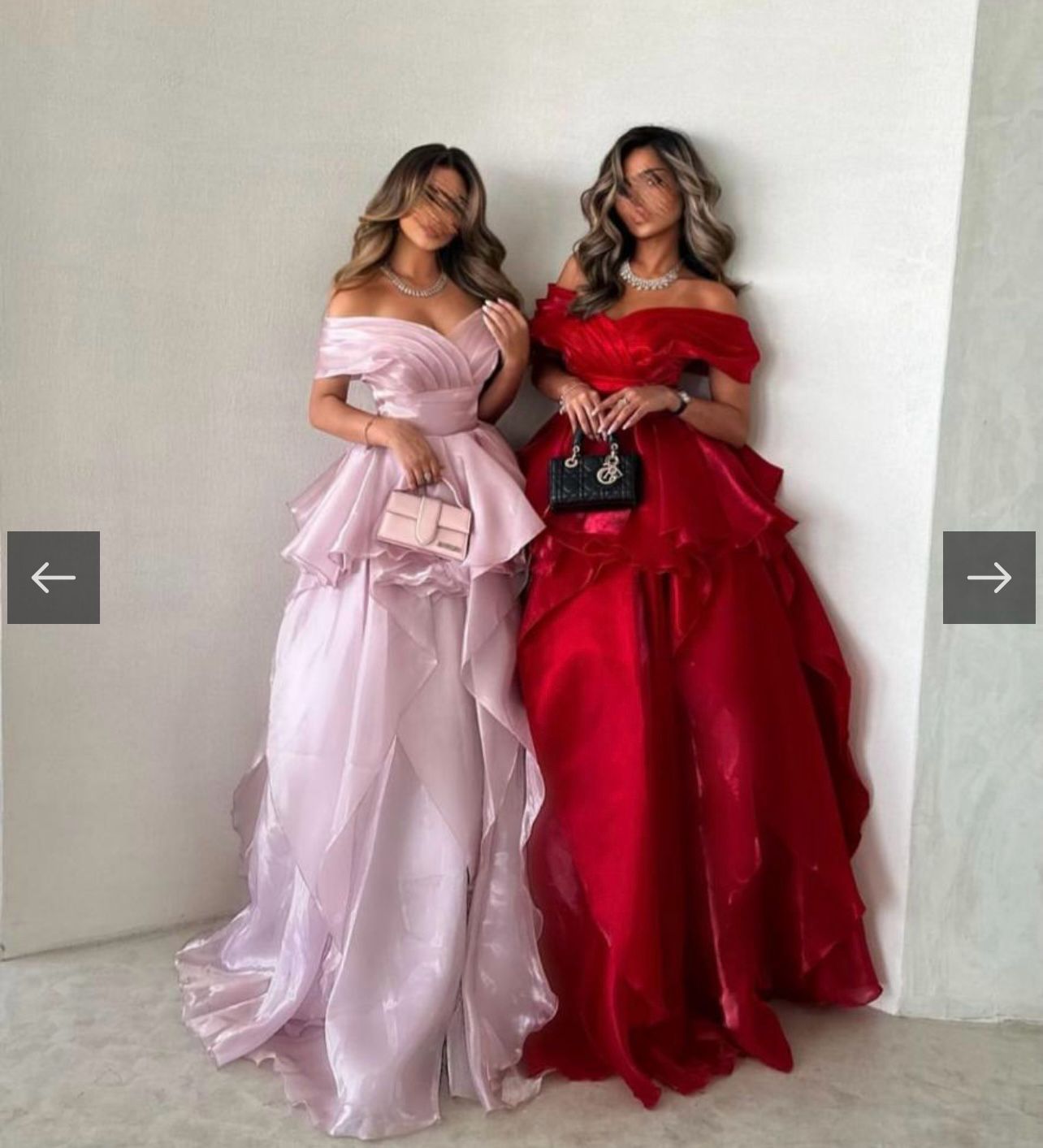 Elegant Off - Shoulder Layered Ball Gown Dress