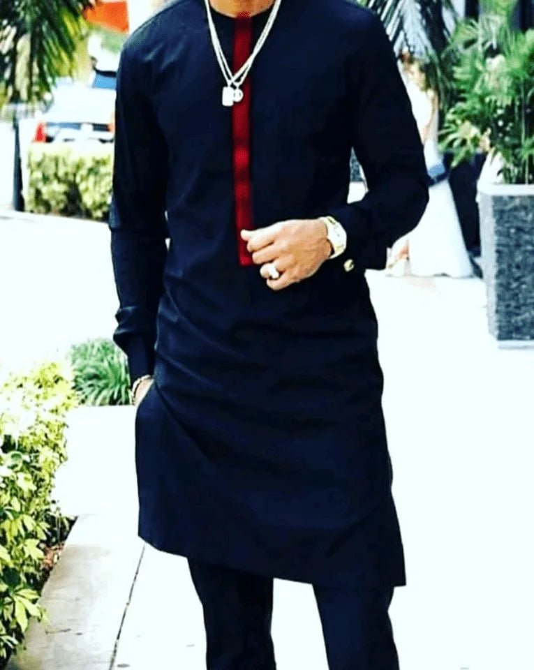 Navy blue African suits - Bob Adams Omec Online Smart Shop