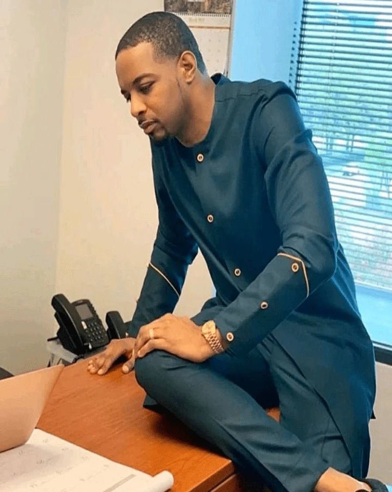 Navy green African suits - Bob Adams Omec Online Smart Shop