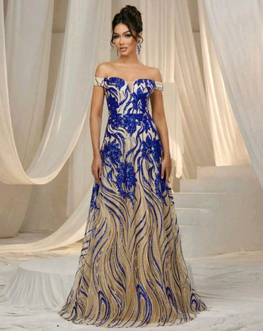 Sweetheart neck sequin prom - Bob Adams Omec Online Smart Shop