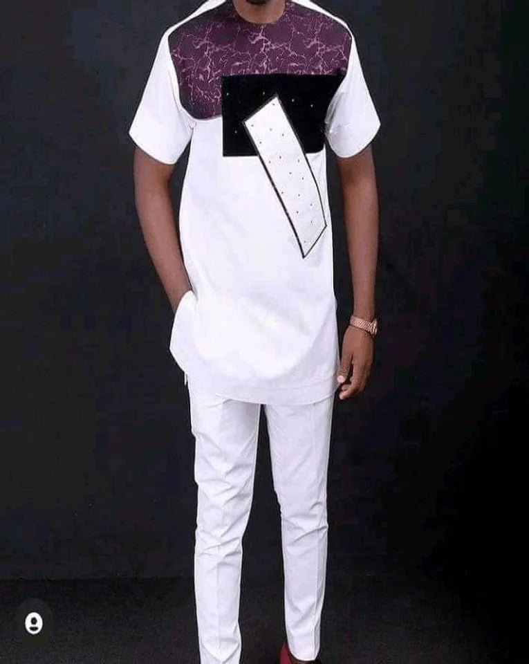 White mixed African suits - Bob Adams Omec Online Smart Shop