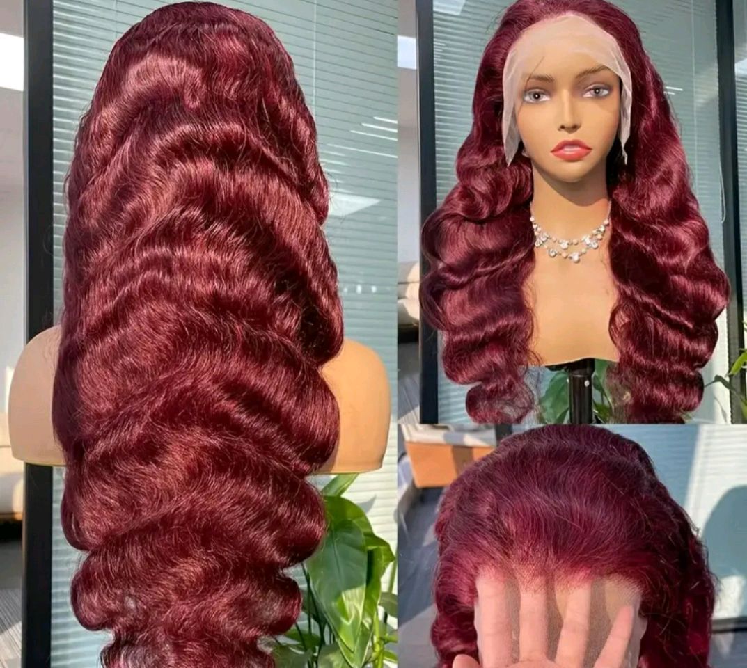 Queen Elegant Burgundy Body Weave