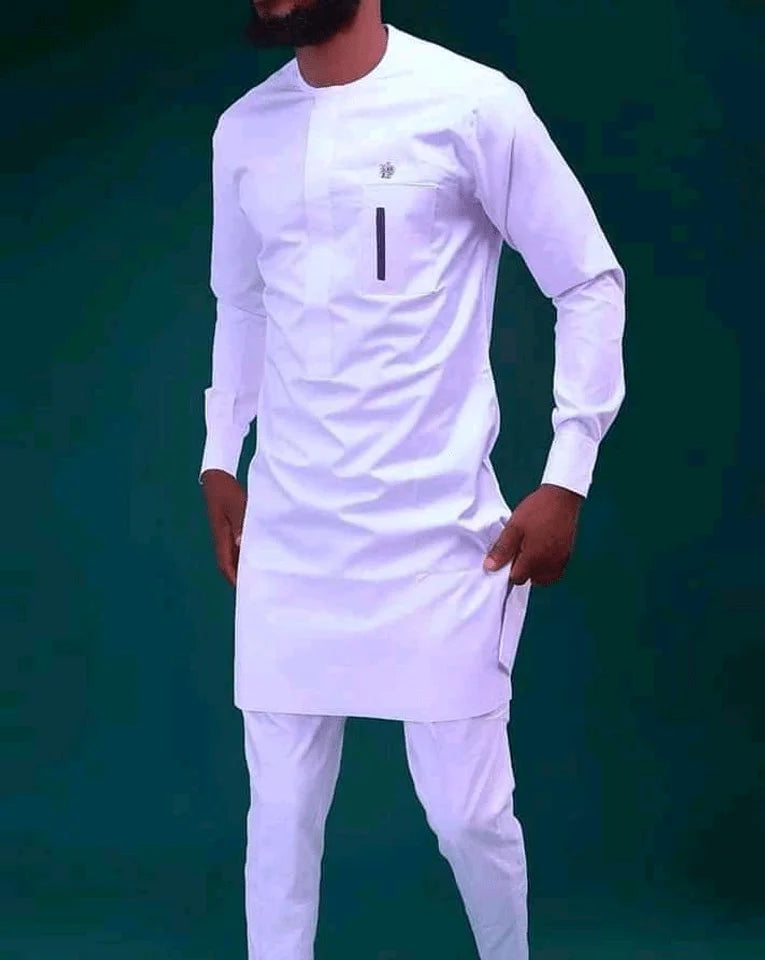 Pure white African suits