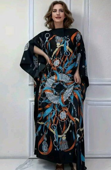 Short sleeve Afro kaftan dress - Bob Adams Omec Online Smart Shop